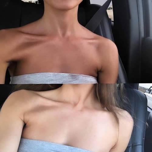 A spray tan result