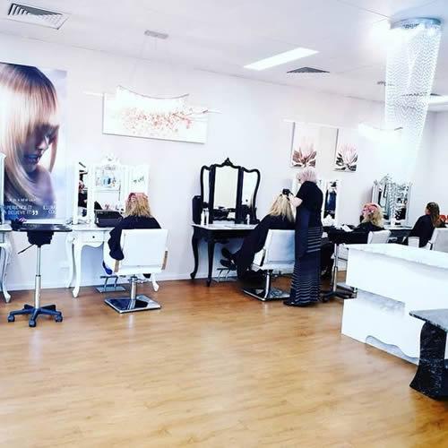 Styling stations inside Stone Hair Art